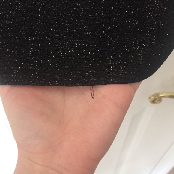 Millie Sparkly Black Cocktail Dress - Pink Liner - Picture 6 of 6